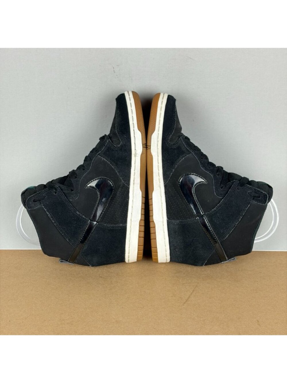 Nike Dunk Sky Hi Leather Hidden Wedge Athletic Shoes Womens 5.5 Black Lace Up - Picture 5 of 10